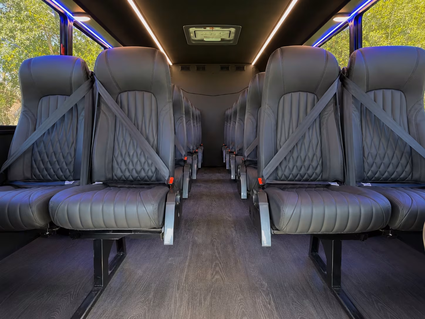 15 passenger minibus interior