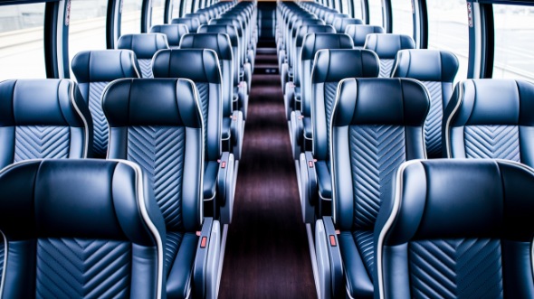 akron 54 passenger charter bus inside