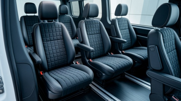 akron sprinter van with driver inside