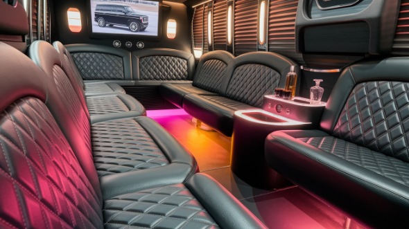 party bus rental interior cleveland