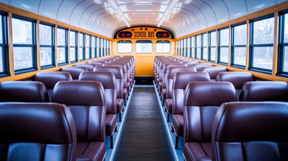 school bus rental interior cleveland